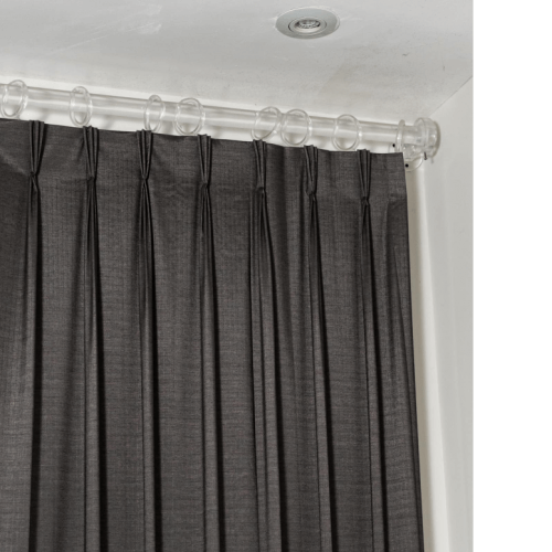 Custom acrylic curtain rod.